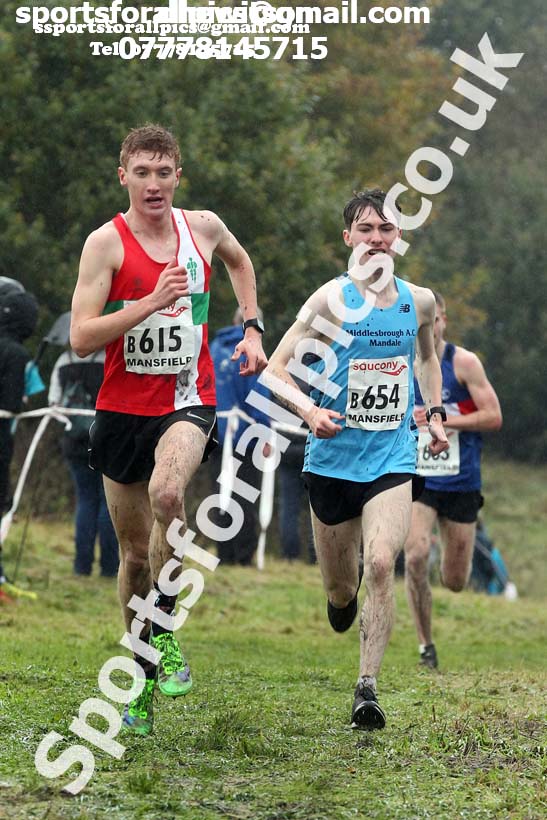 Junior men, National Cross Country Relay Champs., Berry Hill Park, Mansfield.  Photo: David T. Hewitson/Sports for All Pics